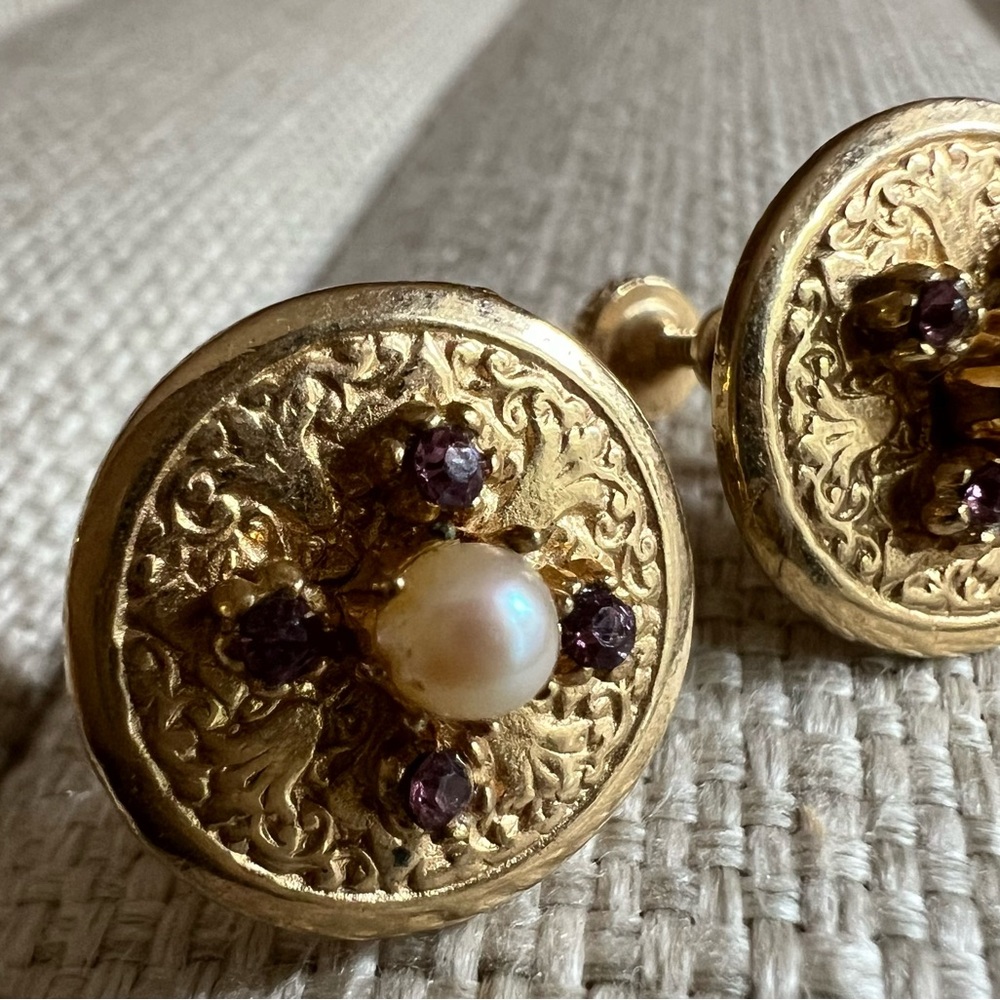 Vintage Filigree Earrings - Picture 4 of 5